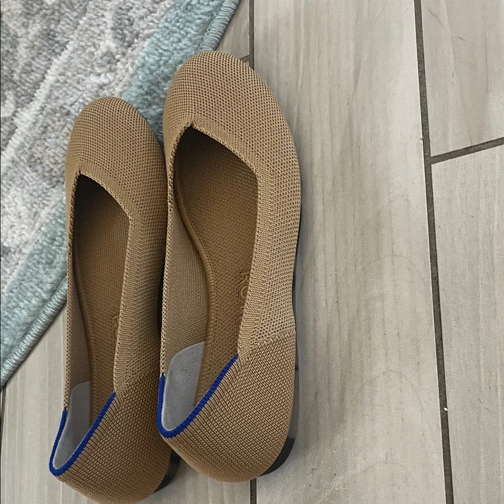 Rothy's Tan and Blue Flats - Picture 8 of 12